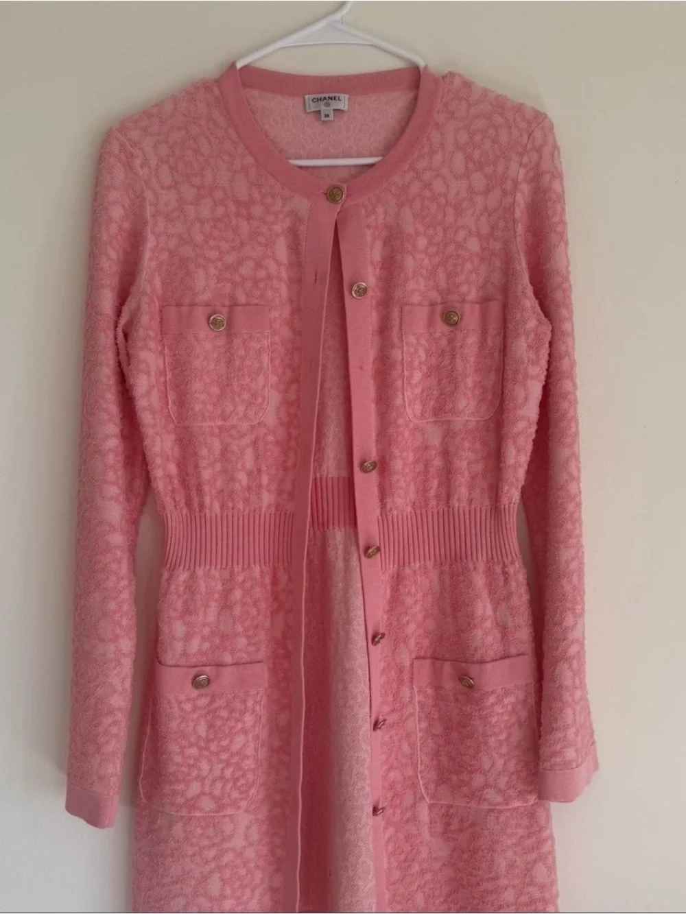 Chanel 21C Pink Knit Cardigan Dress (Pristine / Unworn)